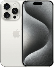 Смартфон Apple iPhone 15 Pro Dual Sim 128GB, White Titanium (белый)