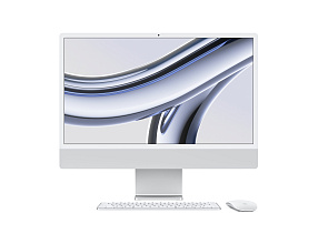 Apple iMac 24" Retina 4,5K, M3 (8C CPU, 10C GPU, 2023), 8 ГБ, 256 ГБ SSD, серебристый MQRJ3