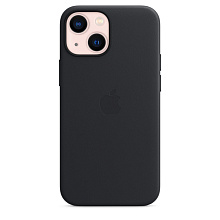 iPhone 13 mini Leather Case with MagSafe - Midnight