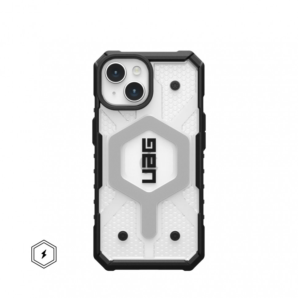 Чехол UAG Pathfinder с MagSafe для iPhone 15 Plus, прозрачный (Ice) 114311114343