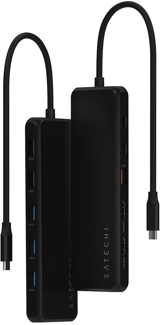 Satechi 13-in-1 USB-C Triple Display Multiport Adapter, черный (ST-P3D13K)