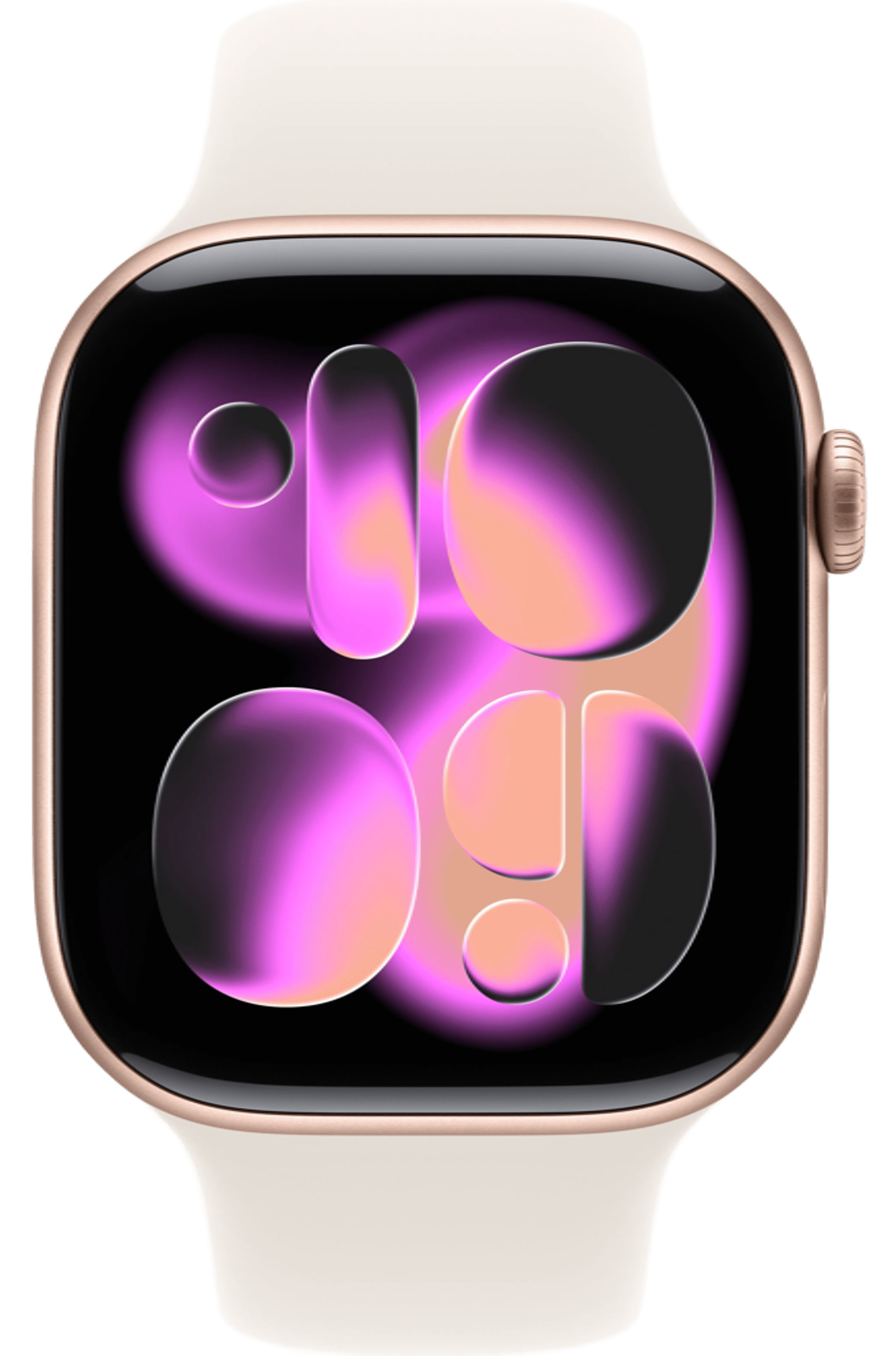 Apple Watch Series 11 46mm, Rose Gold Aluminum Case with Sport Band Starlight