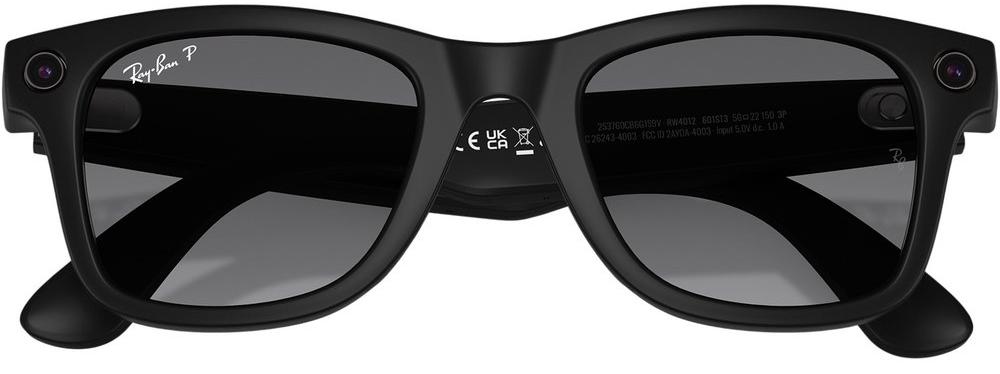 Умные очки Ray-Ban Meta (Gen 2) Wayfarer RW4012 155-53 Size, Matte Black/Polar Gradient Graphite (8056262721421)