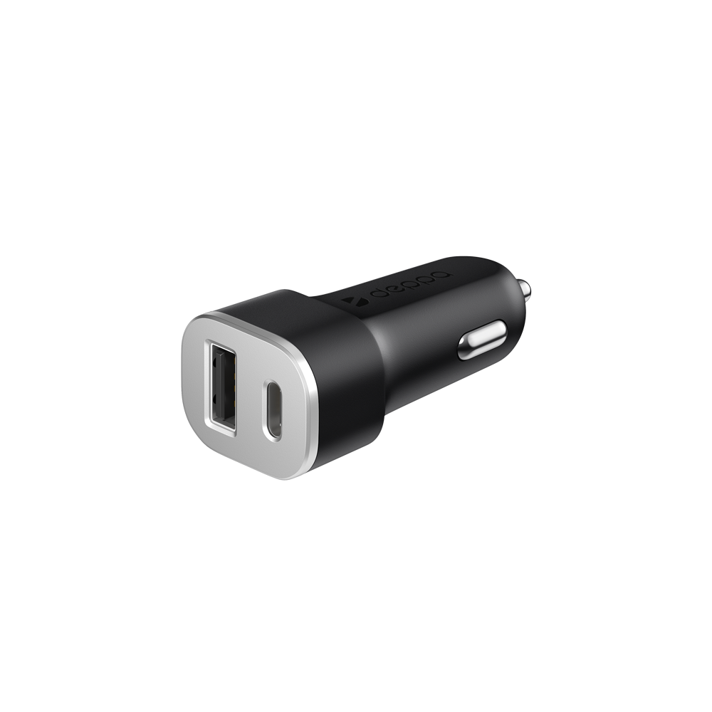 Deppa АЗУ USB Type-C + USB A QC 3.0, Power Delivery, 18Вт