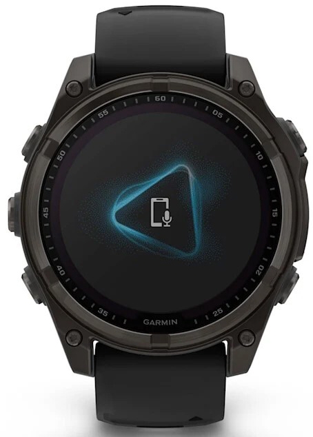 Garmin Fenix 8 47mm Solar, Sapphire, титановый угольно-серый DLC с черным ремешком (010-02906-11)
