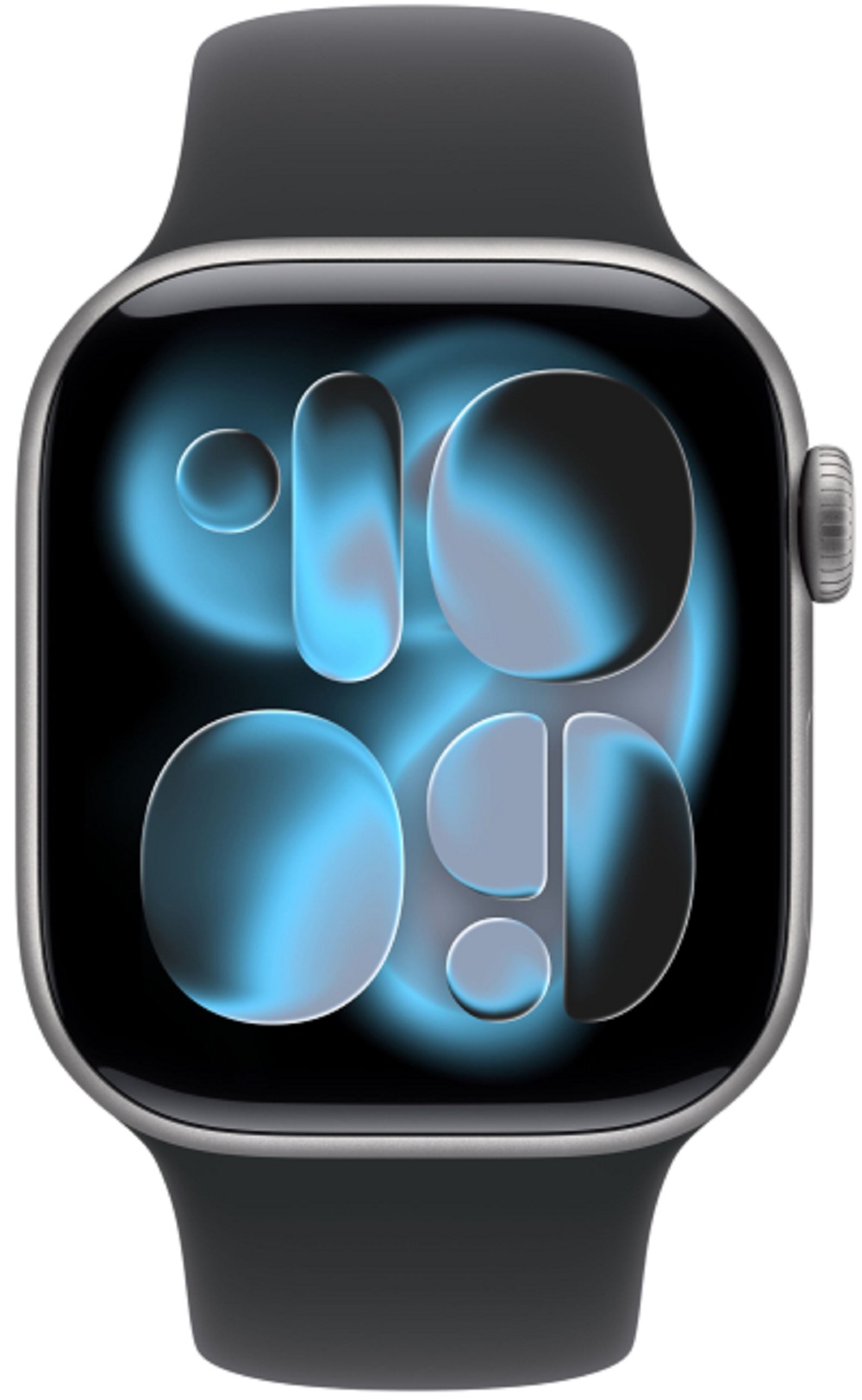 Apple Watch Series 11 42mm Space Grey Aluminum Case with Sport Band Black (MEQW4)