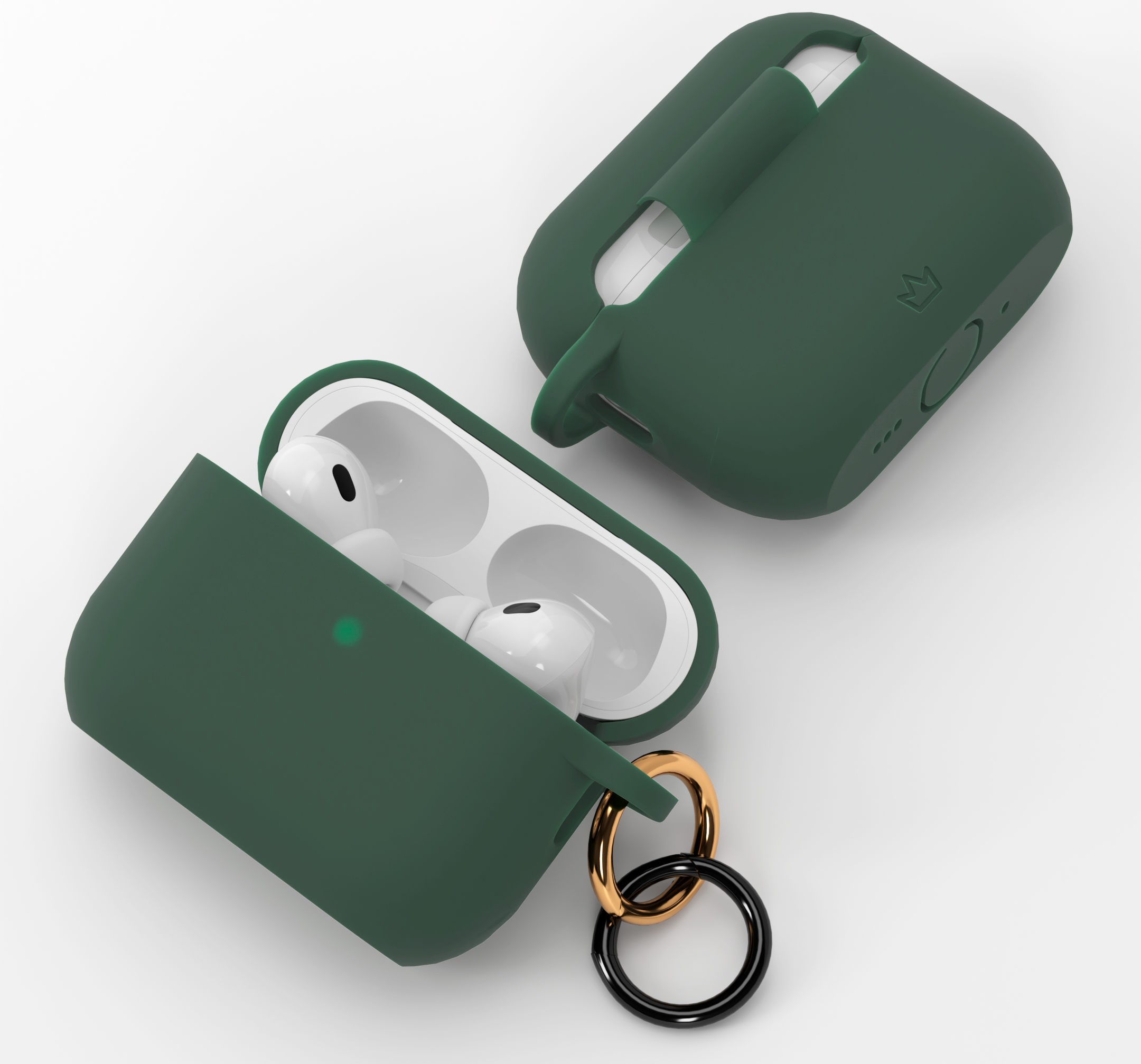 Чехол с карабином VLP Charm Case для AirPods Pro 3, темно-зеленый (1051125)