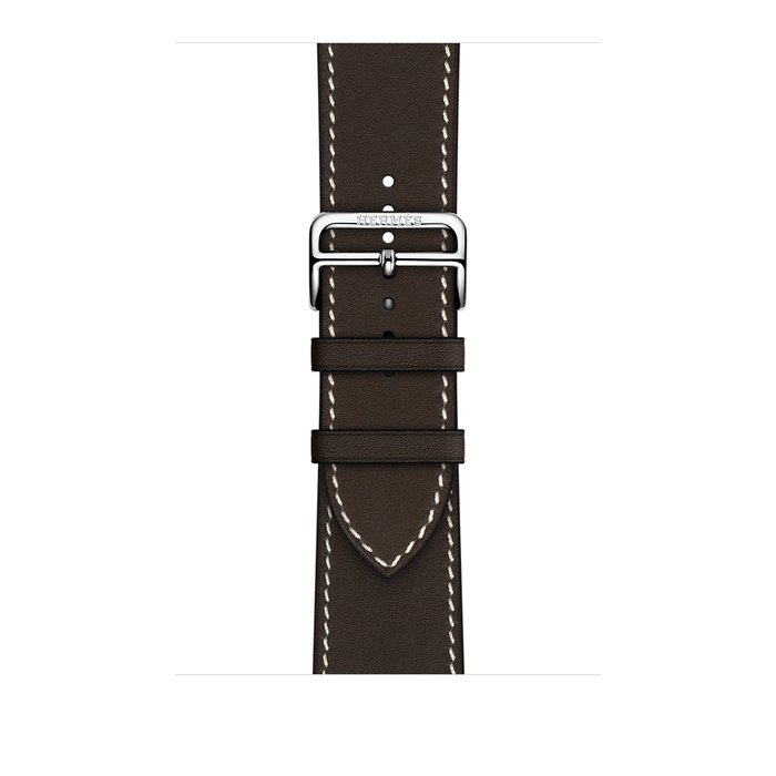 Apple Watch Hermes Series 9 45mm Silver Stainless Steel Case with Single Tour Deployment Buckle, Ebene (серый)