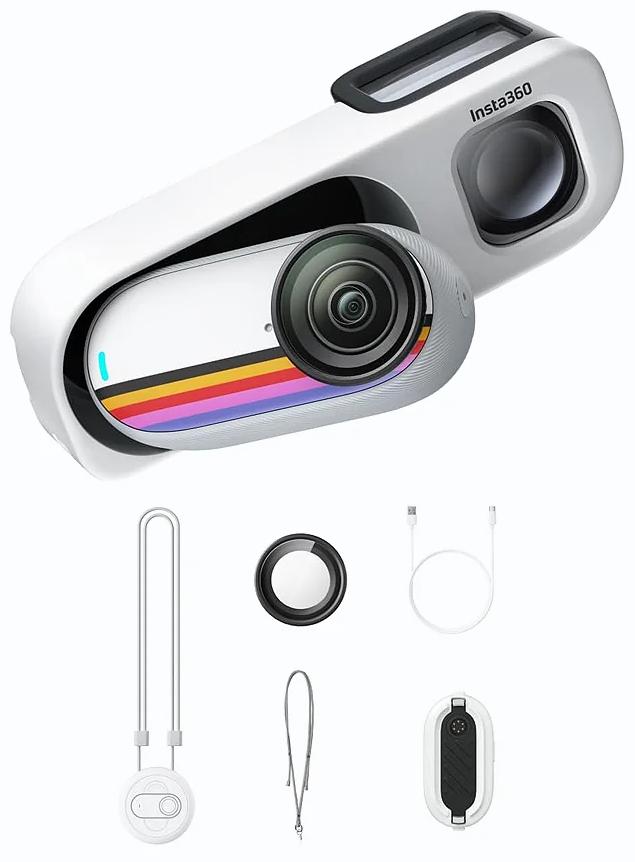 Экшн-камера Insta360 GO 3S Retro Bundle Special Edition 128 ГБ, белый