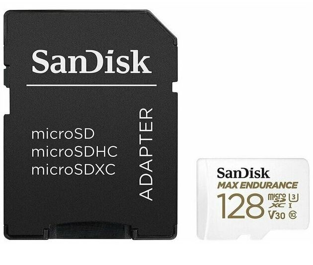 SanDisk MAX Endurance microSDXC 128 ГБ class 10 UHS-1 U3 V30, (SDSQQVR-128G-GN6IA)