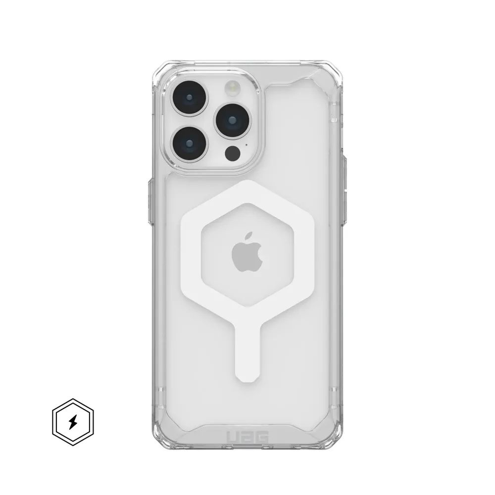 Чехол UAG Plyo MagSafe для iPhone 15 Pro, прозрачный/белый (Ice/White) 114286114341