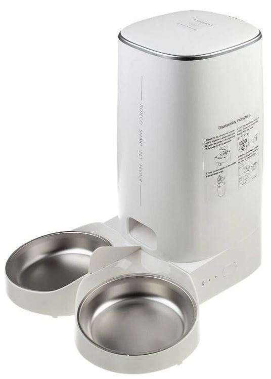 XiaoMi Rojeco 4L Automatic Pet Feeder WIFI Version Double Bowl, белый