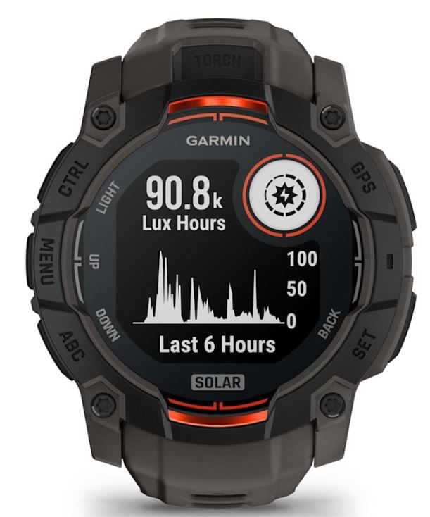 Garmin Instinct 3 50mm Solar, Black with Charcoal Silicone (010-02935-40) HK