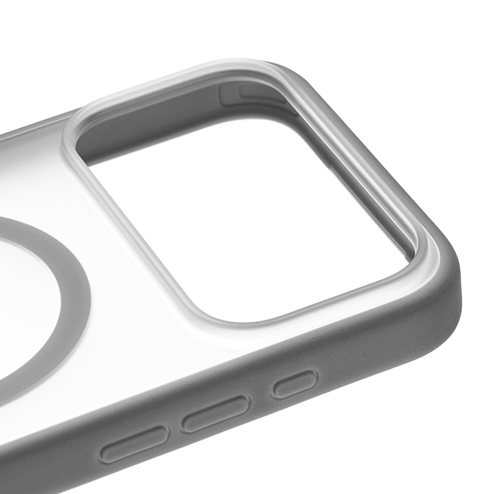 uBear Stand 360° Mag Case с MagSafe для iPhone 17 Pro Max (силикон, софт-тач), серый (CS588GR69PST-I25M)