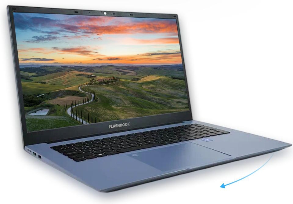 Ноутбук FlashBook 18.5" (Intel Core i5-1038NG7, RAM 16 ГБ, SSD 512 ГБ, Intel Iris Plus Graphics G7, Windows 11 Home), синий