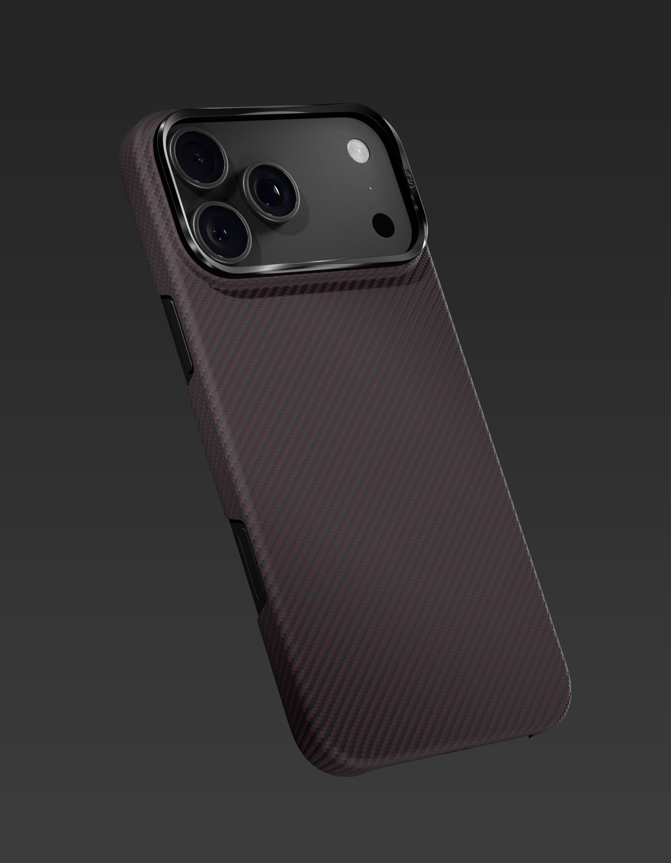 Чехол VLP Kevlar Case с MagSafe для iPhone 18 Pro Max, темно-вишневый (1058119)