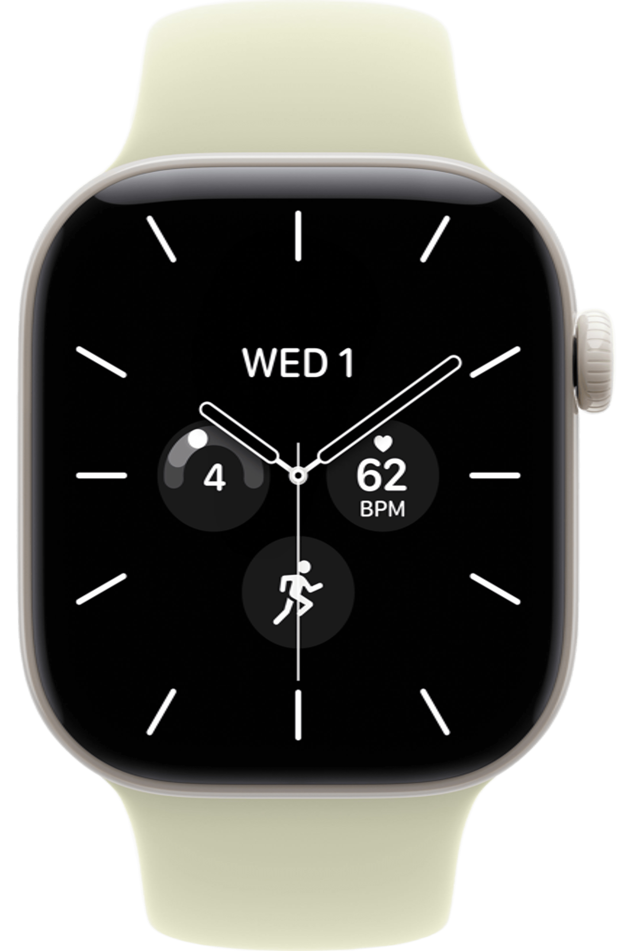 Apple Watch Series 12 46mm Pearl White Ceramic Case with Sport Band Pale Succulent