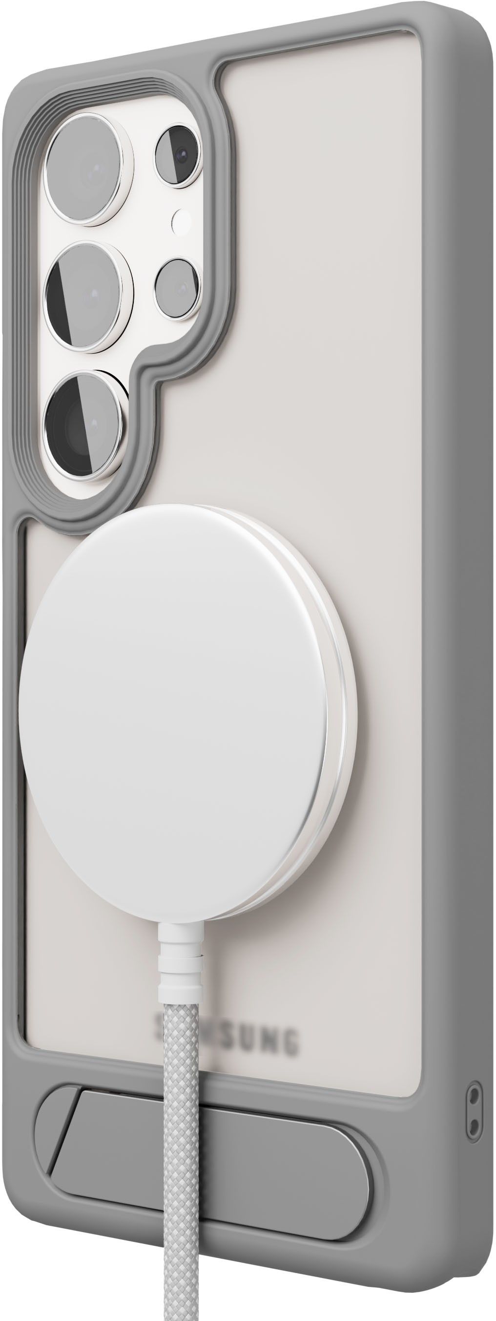 Силиконовый чехол VLP Reels Case с MagSafe для Galaxy S25 Ultra, серый (10525014)