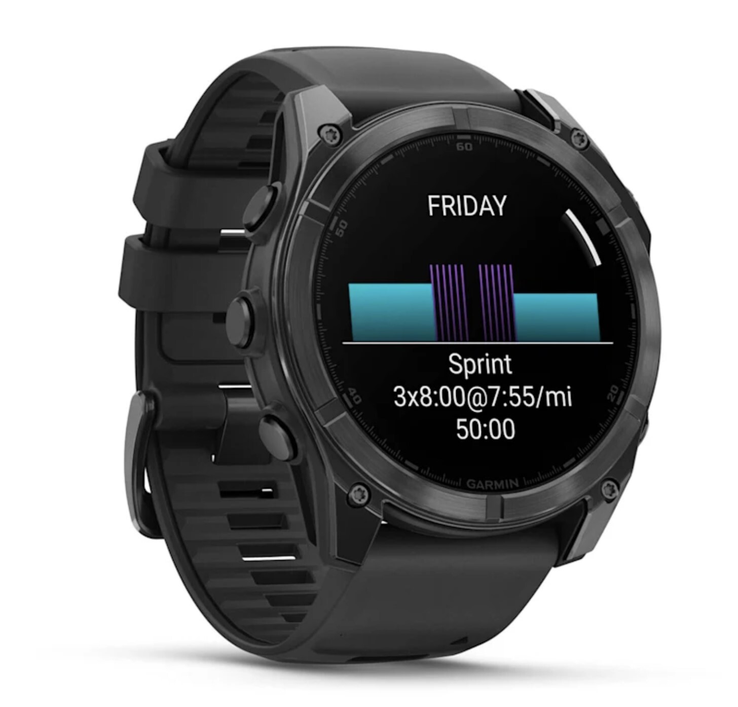 Garmin Fenix 8 51 мм AMOLED, серый, черный силиконовый ремешок (010-02905-00)