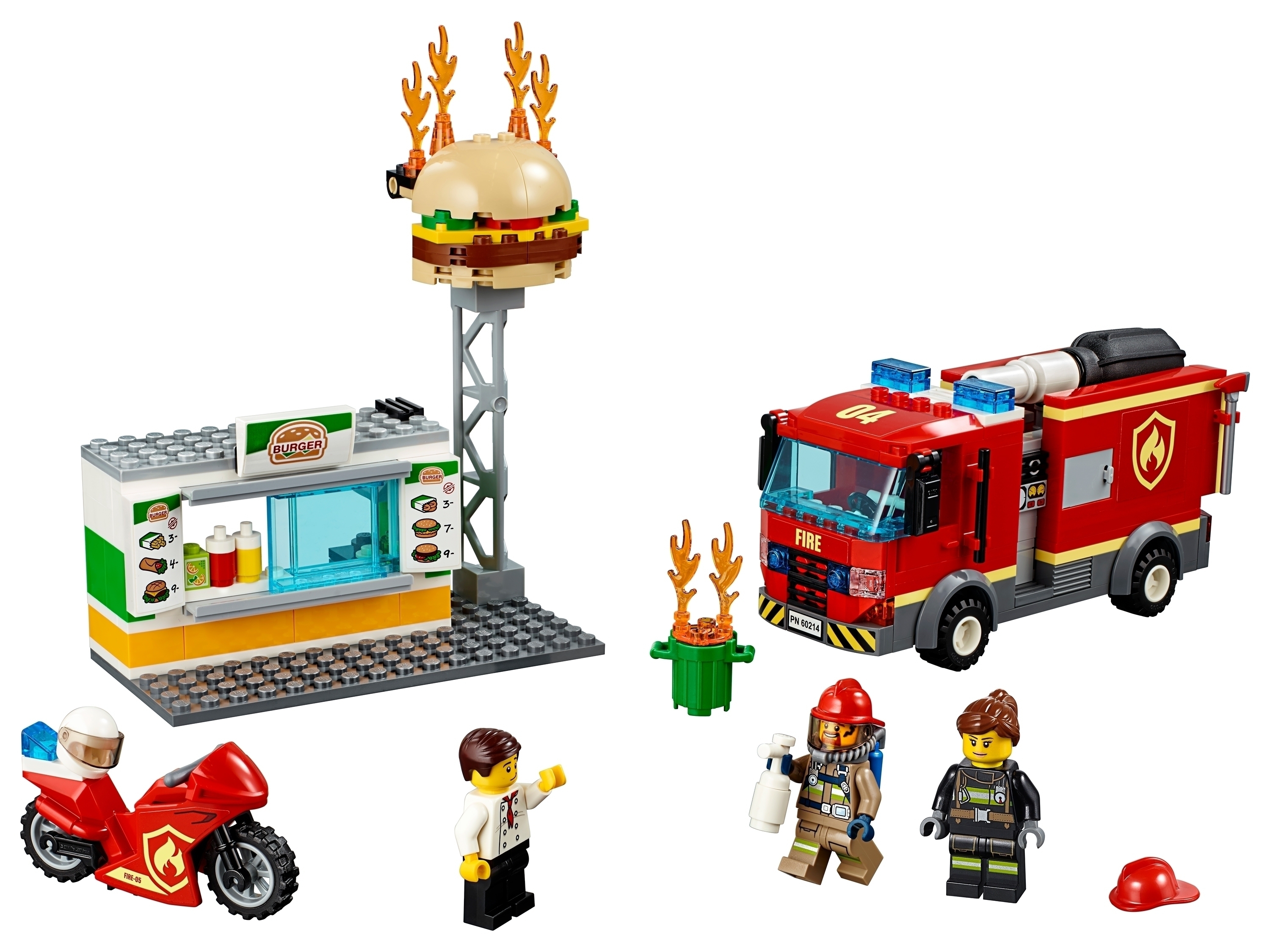 Конструктор LEGO City 60214 Пожар в бургер-кафе