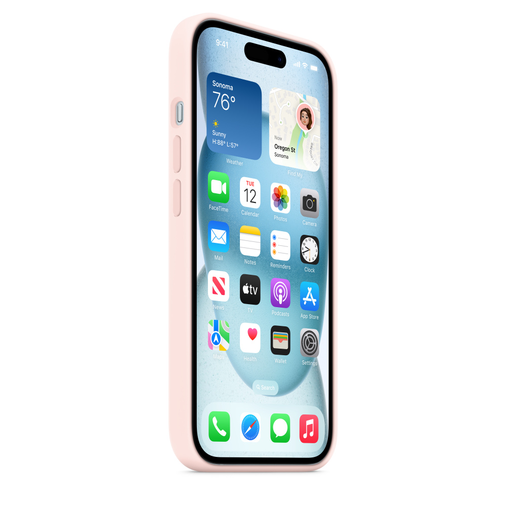 Чехол Apple iPhone 15 Plus Silicone Case с MagSafe, Light Pink (MT143)