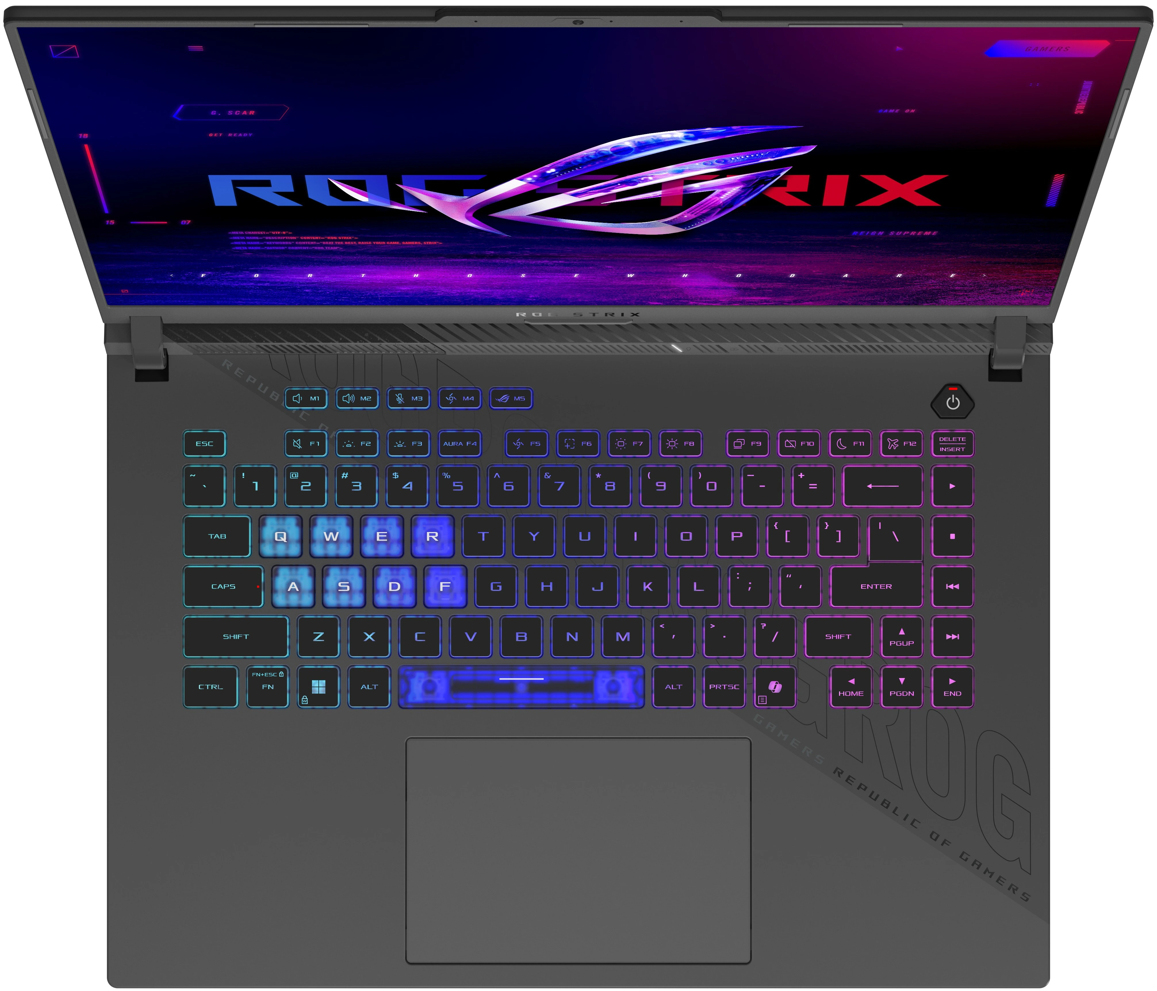 Ноутбук ASUS ROG Strix G16 G614PR-RV089 16" (AMD Ryzen 9 8940HX, NVIDIA GeForce RTX 5070 Ti) 32ГБ, 1ТБ SSD, noOS, серый (90NR0NJ7-M00620)