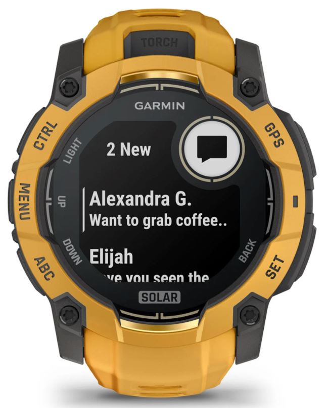 Умные часы Garmin Instinct 3 50mm Solar, Sunburst with Sunburst/Gray Silicone (010-02935-42) HK