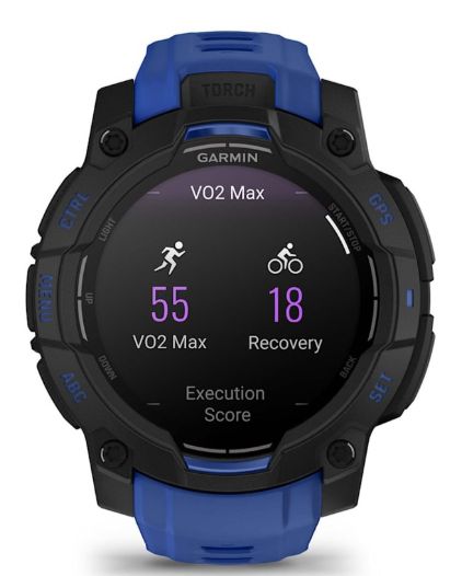 Garmin Instinct 3 45 mm AMOLED Black with Bolt Blue Band (010-02936-03)