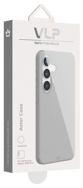 Чехол VLP Aster Case с MagSafe для Samsung Galaxy S25 Plus, серый (1057115)
