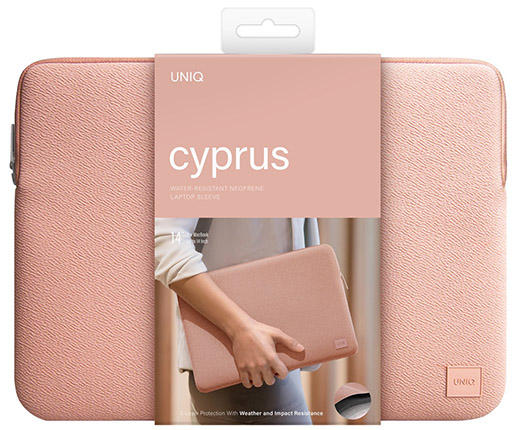 Чехол Uniq Cyprus v.2 Neoprene Laptop sleeve для ноутбуков 14", Pink (CYPRUS(14)-PINK)