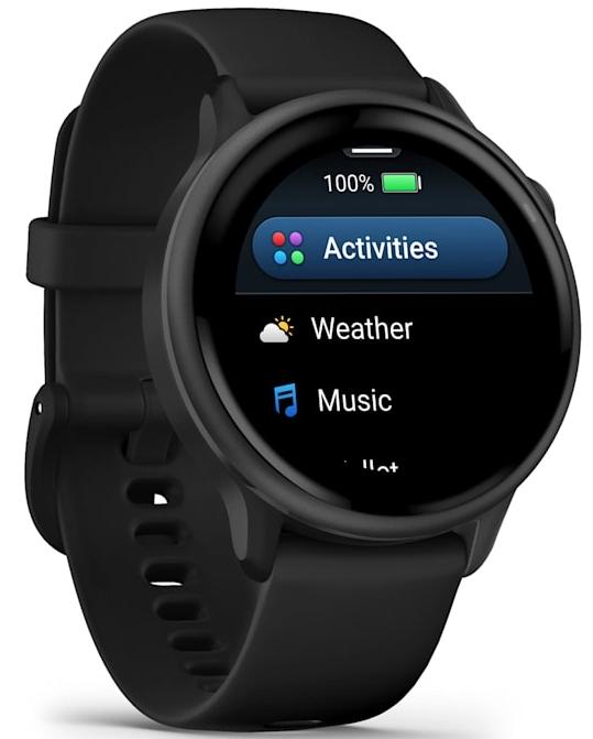 Garmin Vivoactive 6, темно-серые с черным ремешком (010-02985-00)