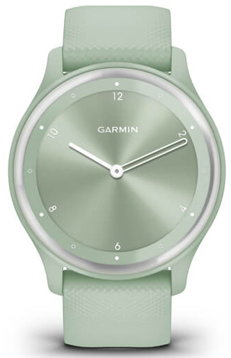 Умные часы Garmin Vivomove Sport, цвета мяты, серебристый безель, с силиконовым ремешком (010-02566-03)