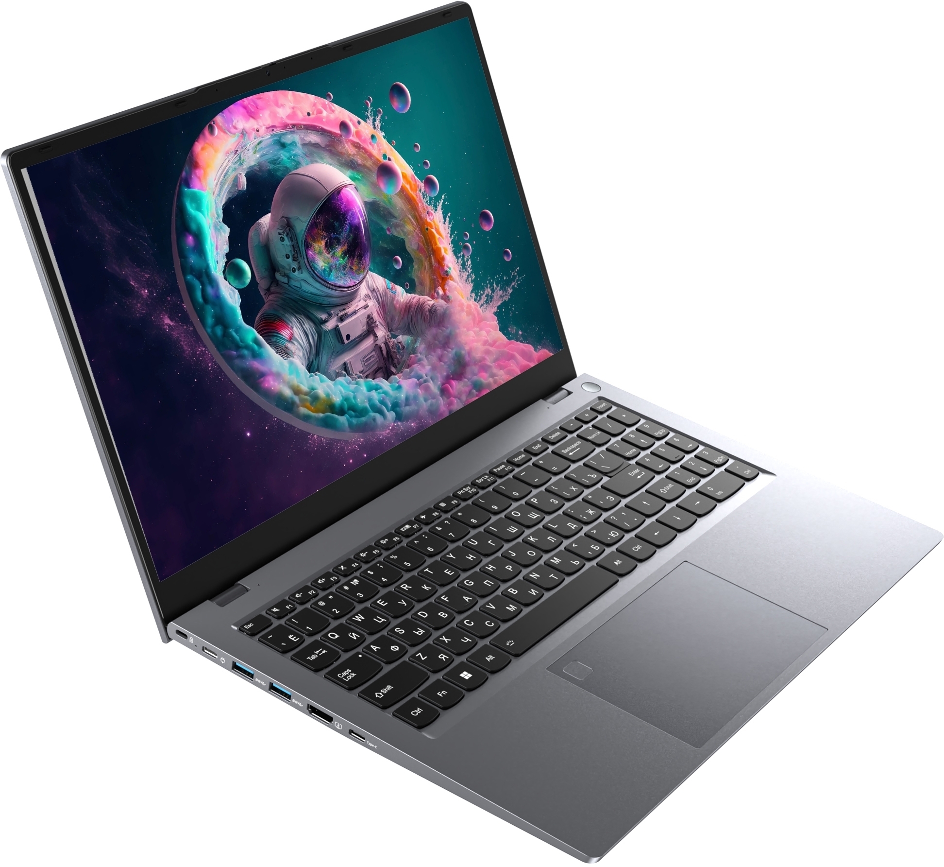 Ноутбук FlashBook 15.6" (AMD Ryzen 5 5500H, RAM 16 ГБ, SSD 512 ГБ, AMD Radeon Vega 6, Windows Home), серебристый