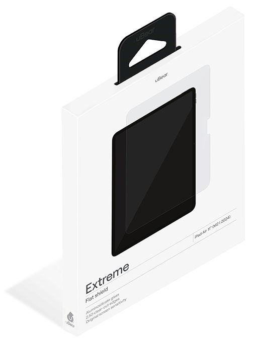 uBear Extreme Flat Shield для iPad Air 11" (M2 | 2024), алюмосиликатное