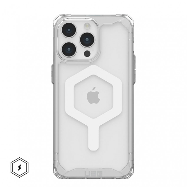 Чехол UAG Plyo MagSafe для iPhone 15 Pro Max 6.7, прозрачный/белый (Ice/White) 114305114341