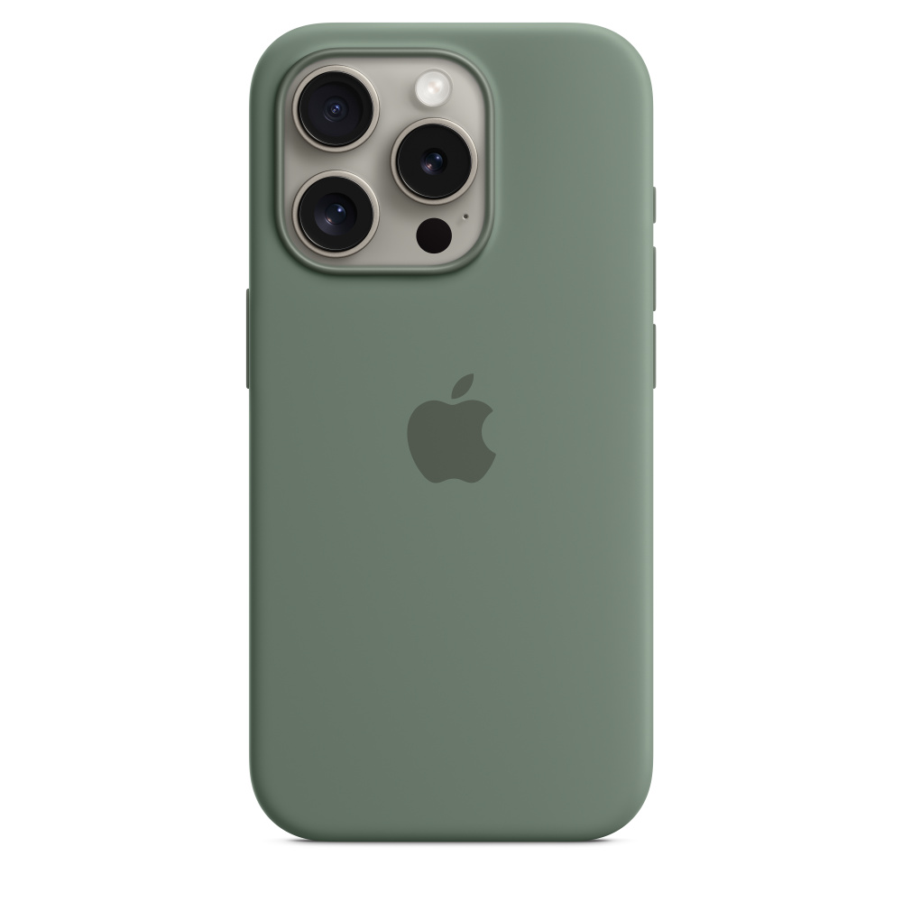 Чехол Apple iPhone 15 Pro Silicone Case с MagSafe, Cypress (MT1J3)