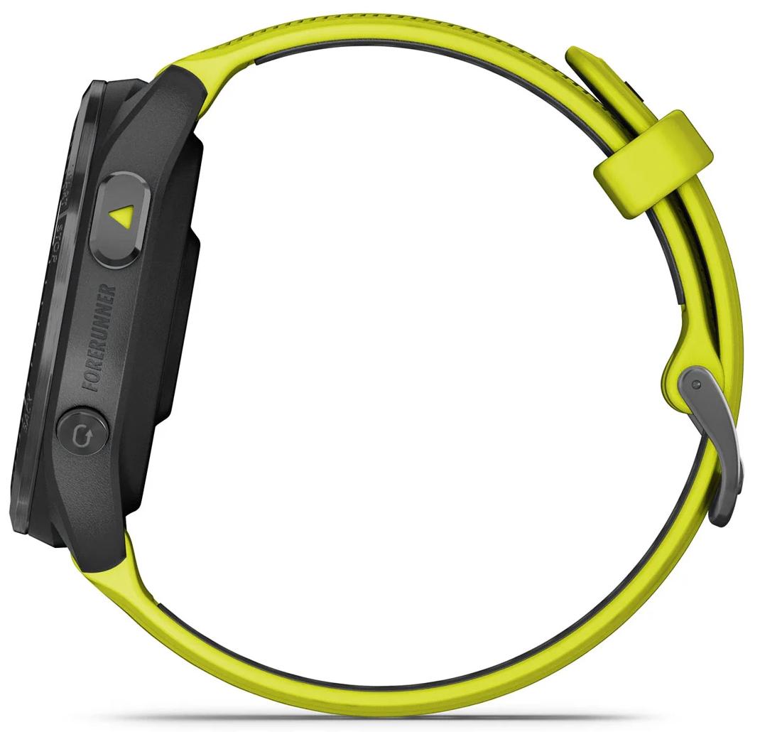 Умные часы Garmin Forerunner 965, черный с желтым силиконовым ремешком (010-02809-22)