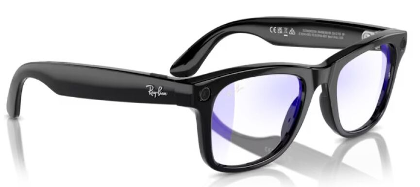 Ray Ban Wayfarer RW4008 155-53 Shiny Black/Clear (8056597874816)