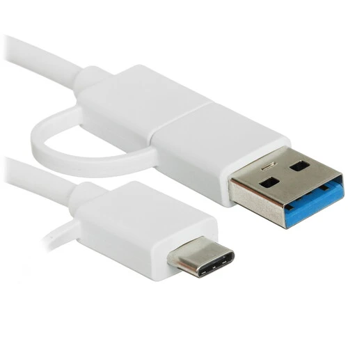 Разветвитель Xiaomi Multifunctional HUB 4-in-1 Dual Head Splitter, белый (XMSTFXQ01YM)