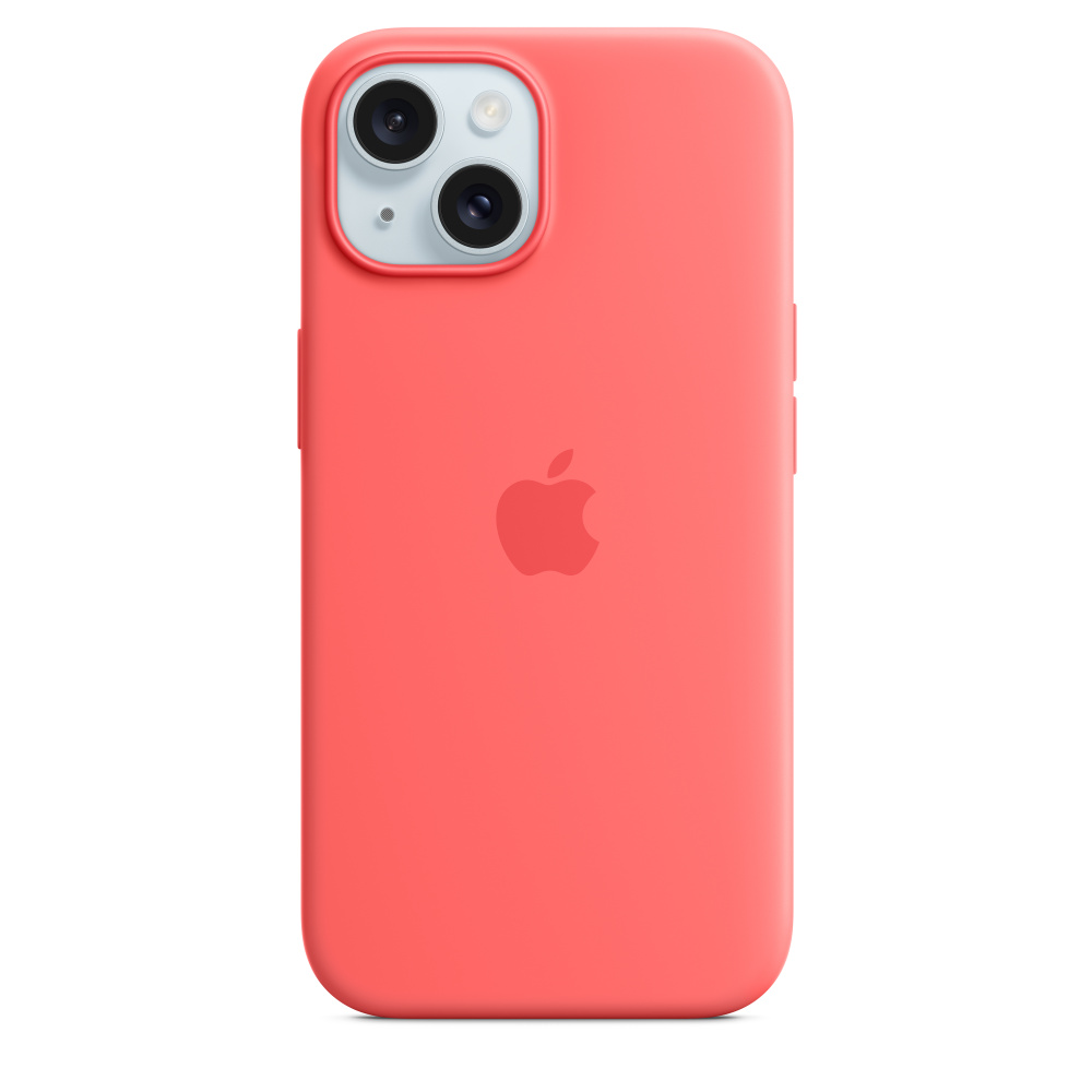 Чехол Apple iPhone 15 Plus Silicone Case с MagSafe, Guava (MT163)