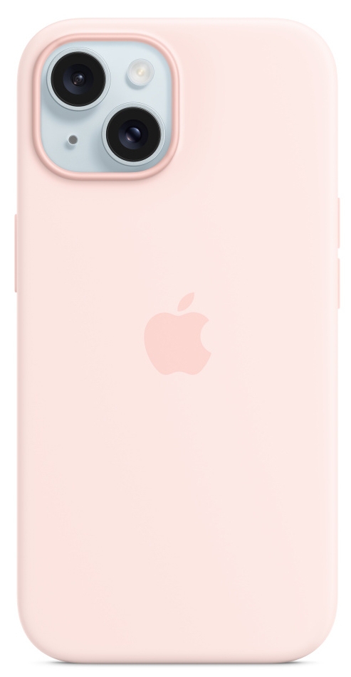 Чехол Apple iPhone 15 Silicone Case с MagSafe, Light Pink (MT0U3)