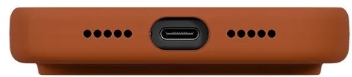 Чехол Uniq LINO с MagSafe для iPhone 17 Pro, оранжевый (IP6.3P(2025)-LINOMSORG)