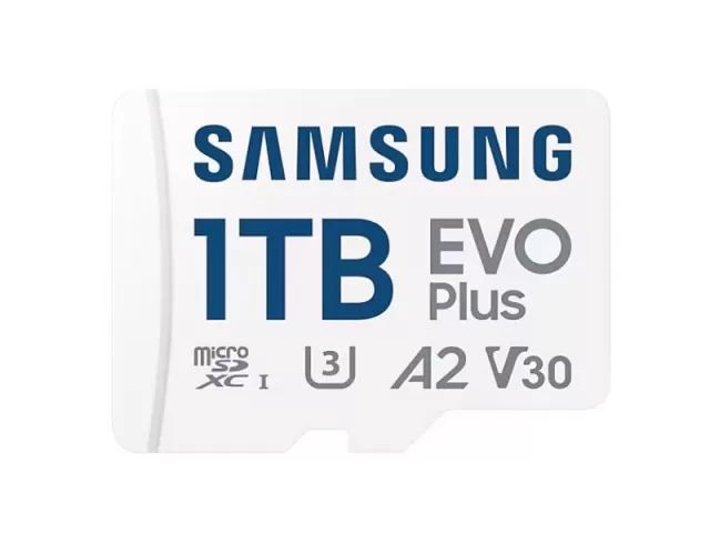 Карта памяти MicroSD Samsung Evo Plus 1TB с адаптером 160Mb/s (MB-MC1T0SA)