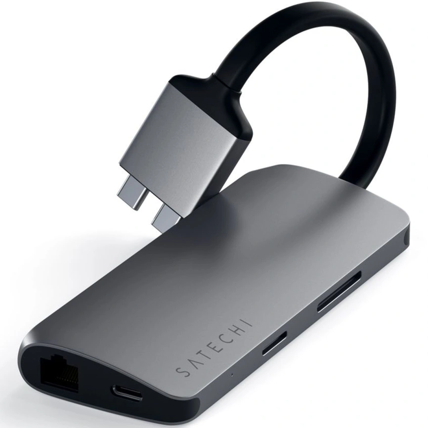 Satechi USB-C 8 в 1 Hybrid Multiport Adapter, серый (ST-TCDMMAM)