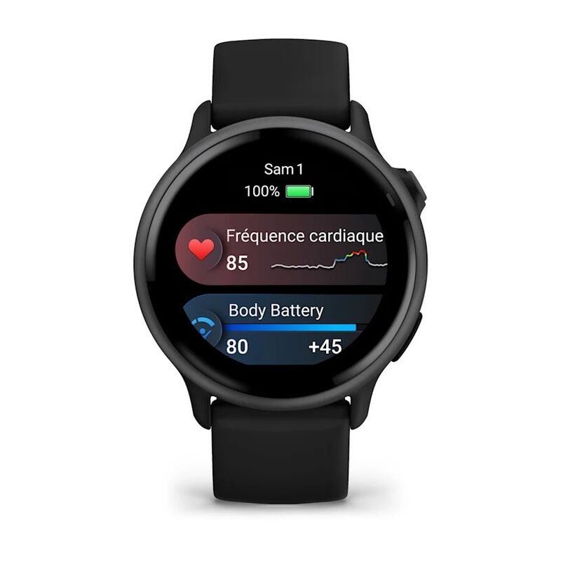 Garmin Vivoactive 6, темно-серый с черным ремешком (010-02985-00)