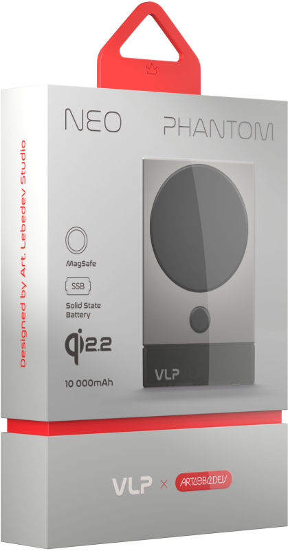 VLP NEO Phantom MagSafe, Qi2, 10000 mAh, серый