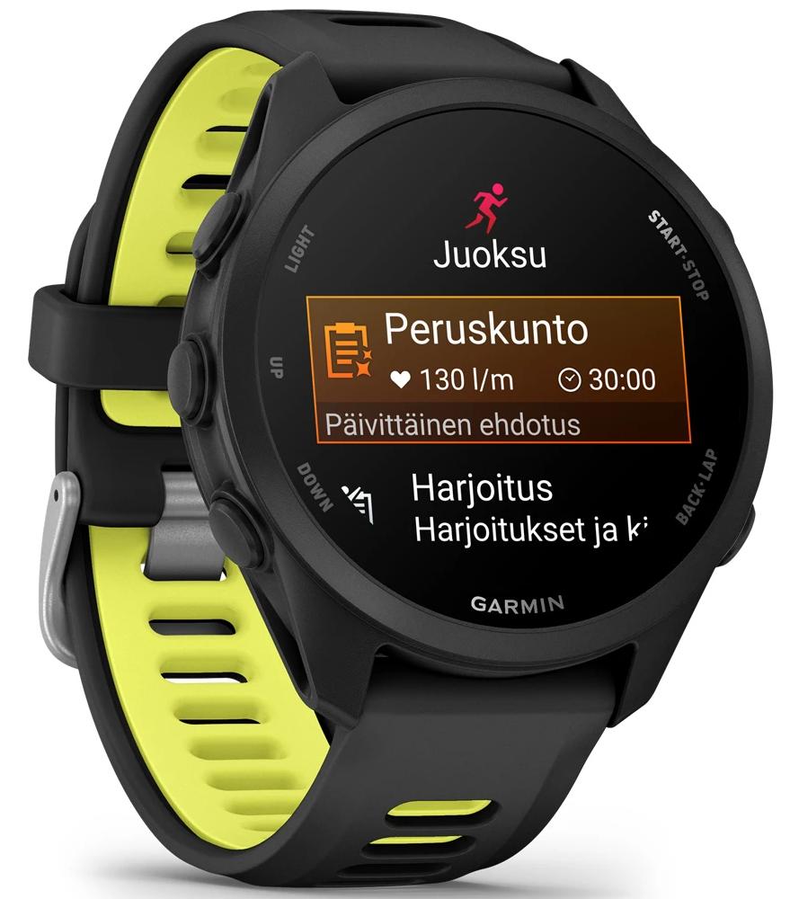 Смарт-часы Garmin Forerunner 170 Music, черный и черно-ярко-желтый ремешок (010-03920-00)