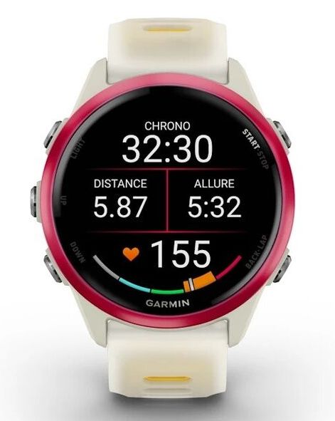 Смарт-часы Garmin Forerunner 570 42mm, Bone/Himbeerrot Aluminium (010-02970-02)