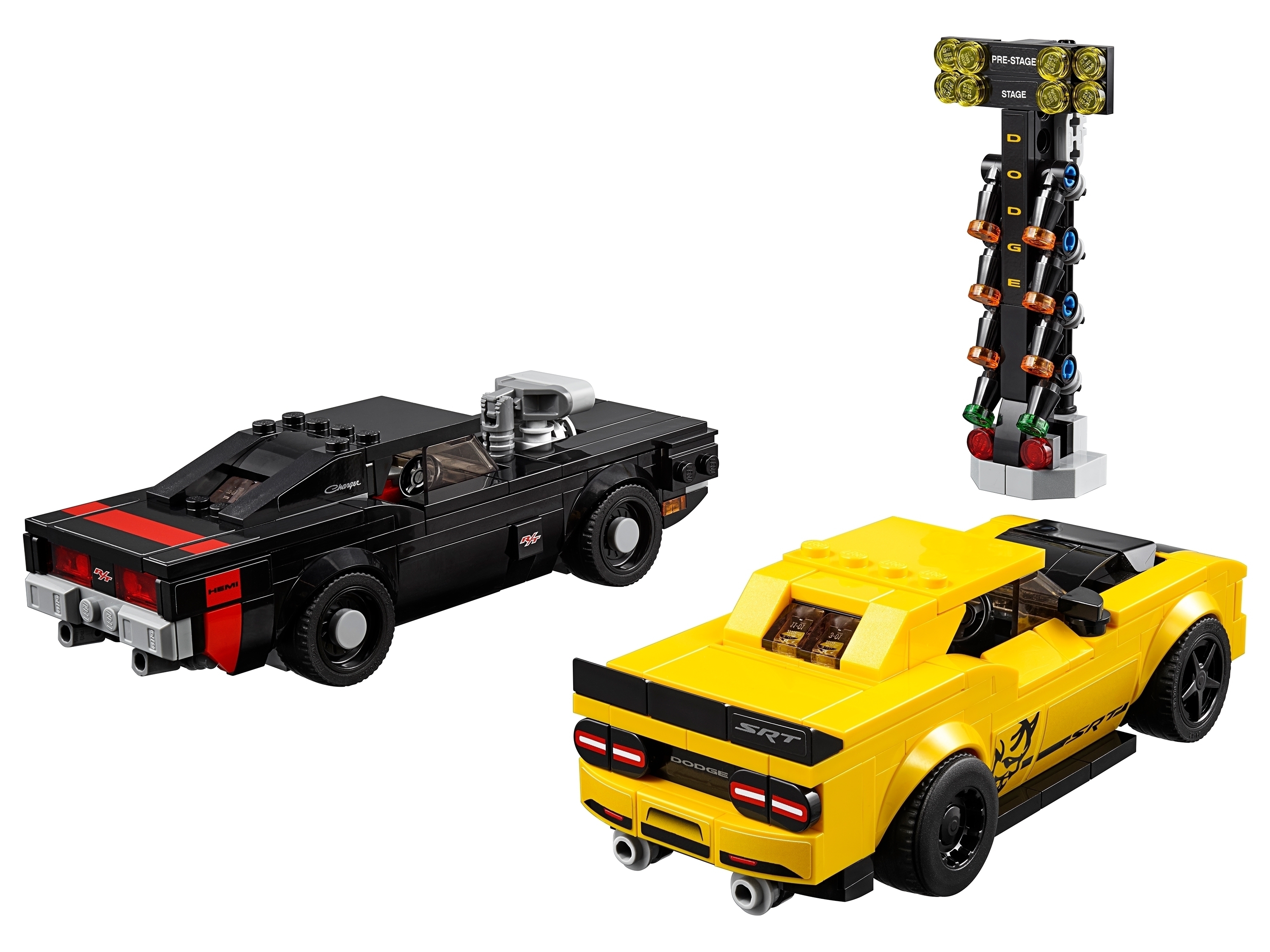 Конструктор LEGO Speed Champions 75893 Автомобили 2018 Dodge Challenger SRT Demon и 1970 Dodge Charger R/T