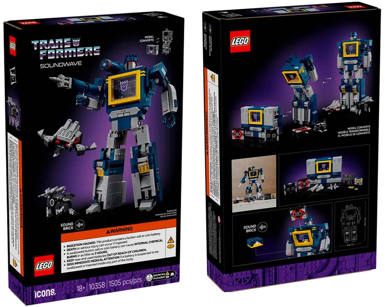 Конструктор LEGO Icons 10358 Transformers: Soundwave